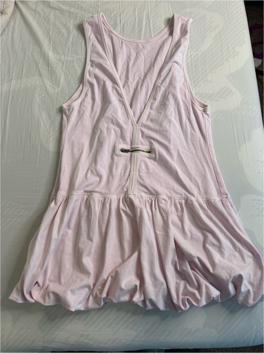 Sleeveless Pink Ruffle Hem Mini Dress - Picture 4 of 5
